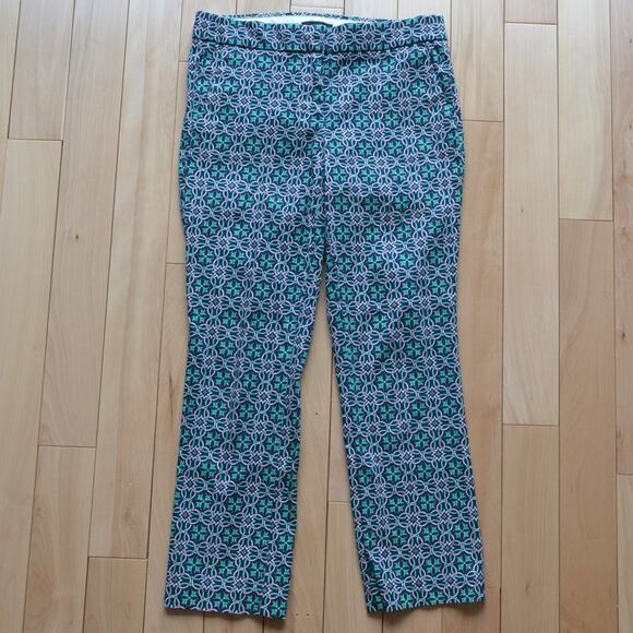 J Crew Retro Patterned Pants Khakis Size 0 - Picture 1 of 4